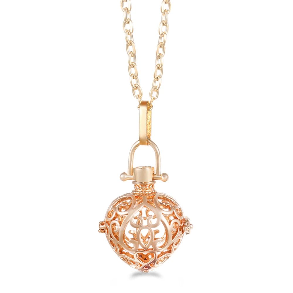 Trend Heart - Shaped Music Ball Aromatherapy Love Necklace Essential Oil Diffuser Couple Romance Chime Caller Pendant Jewelry Gift - Bela Fils BoutiqueBela Fils Boutique