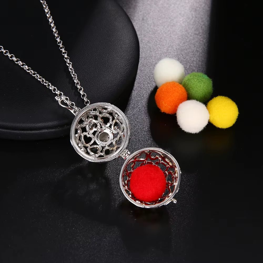 Trend Heart - Shaped Music Ball Aromatherapy Love Necklace Essential Oil Diffuser Couple Romance Chime Caller Pendant Jewelry Gift - Bela Fils BoutiqueBela Fils Boutique