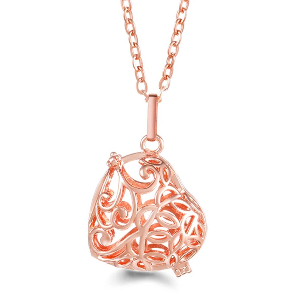 Trend Heart - Shaped Music Ball Aromatherapy Love Necklace Essential Oil Diffuser Couple Romance Chime Caller Pendant Jewelry Gift - Bela Fils BoutiqueBela Fils Boutique