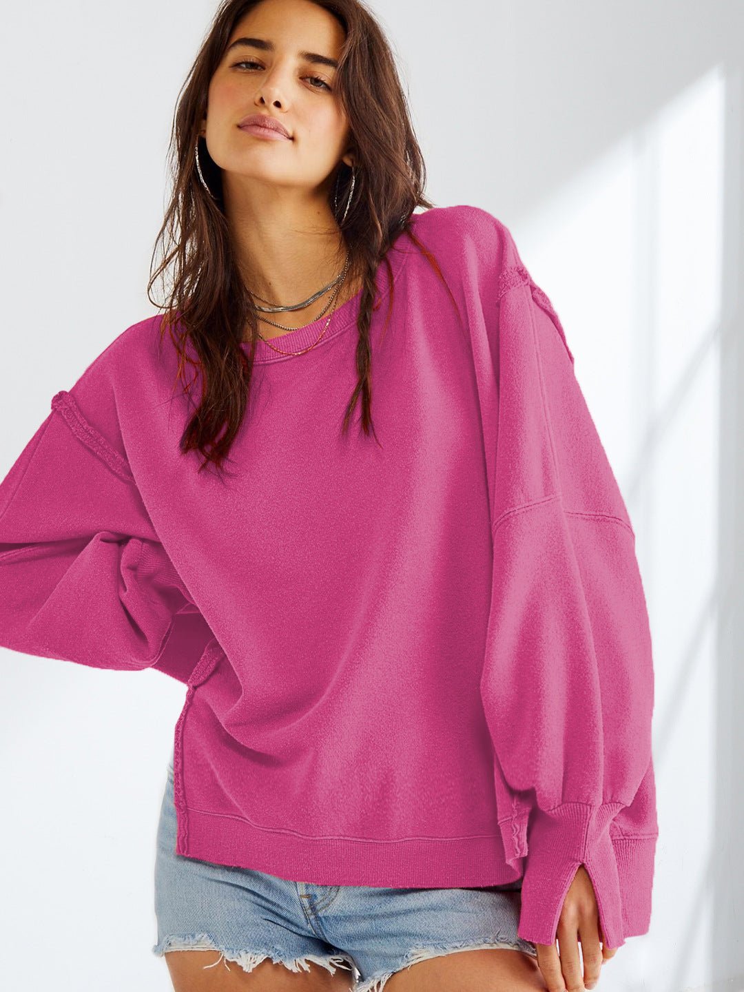 Trendy Round Neck Sweatshirt for Women (Long Sleeve) - Bela Fils BoutiqueBela Fils Boutique