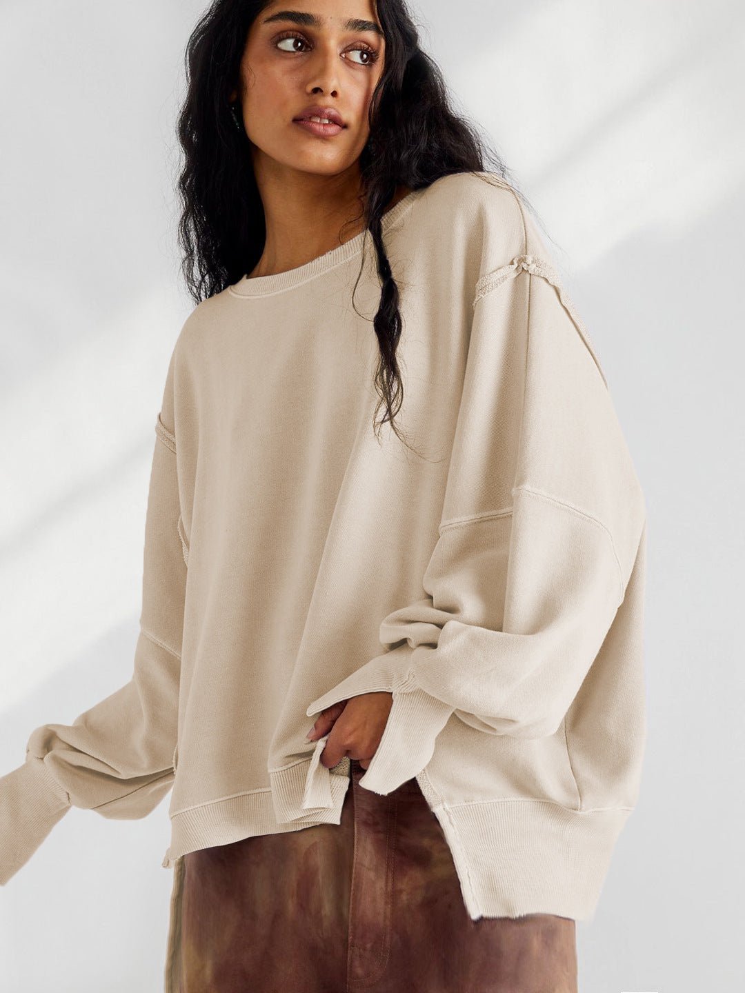 Trendy Round Neck Sweatshirt for Women (Long Sleeve) - Bela Fils BoutiqueBela Fils Boutique