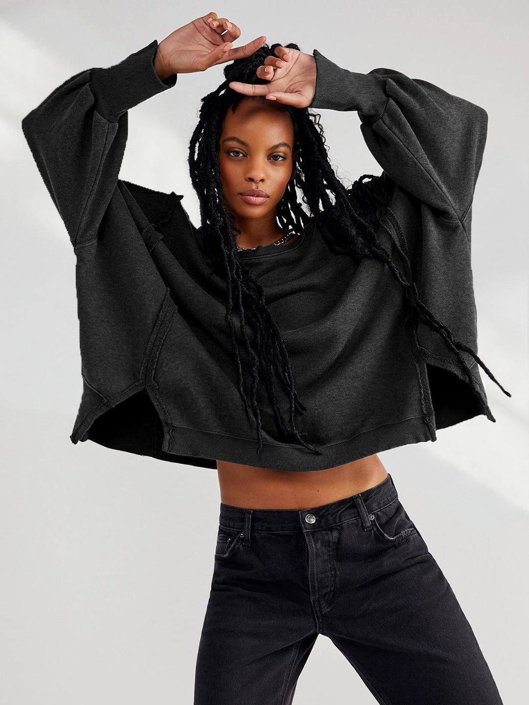 Trendy Round Neck Sweatshirt for Women (Long Sleeve) - Bela Fils BoutiqueBela Fils Boutique