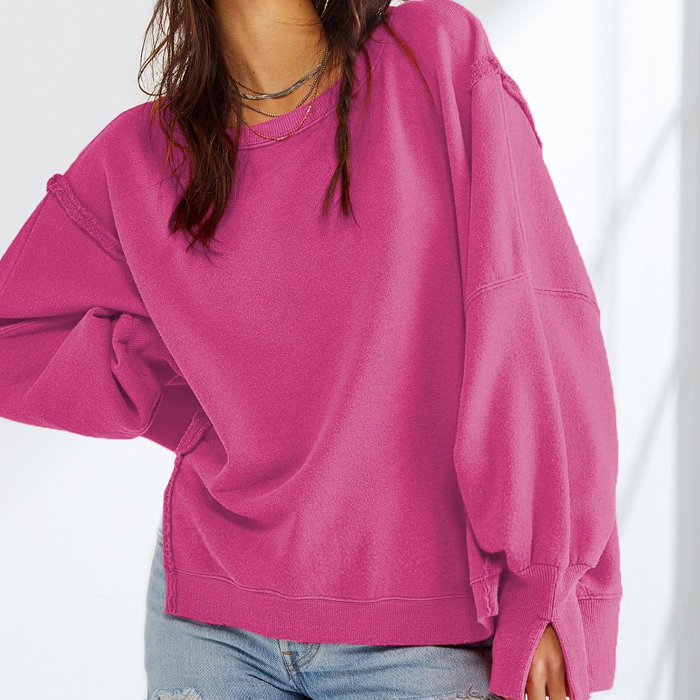 Trendy Round Neck Sweatshirt for Women (Long Sleeve) - Bela Fils BoutiqueBela Fils Boutique