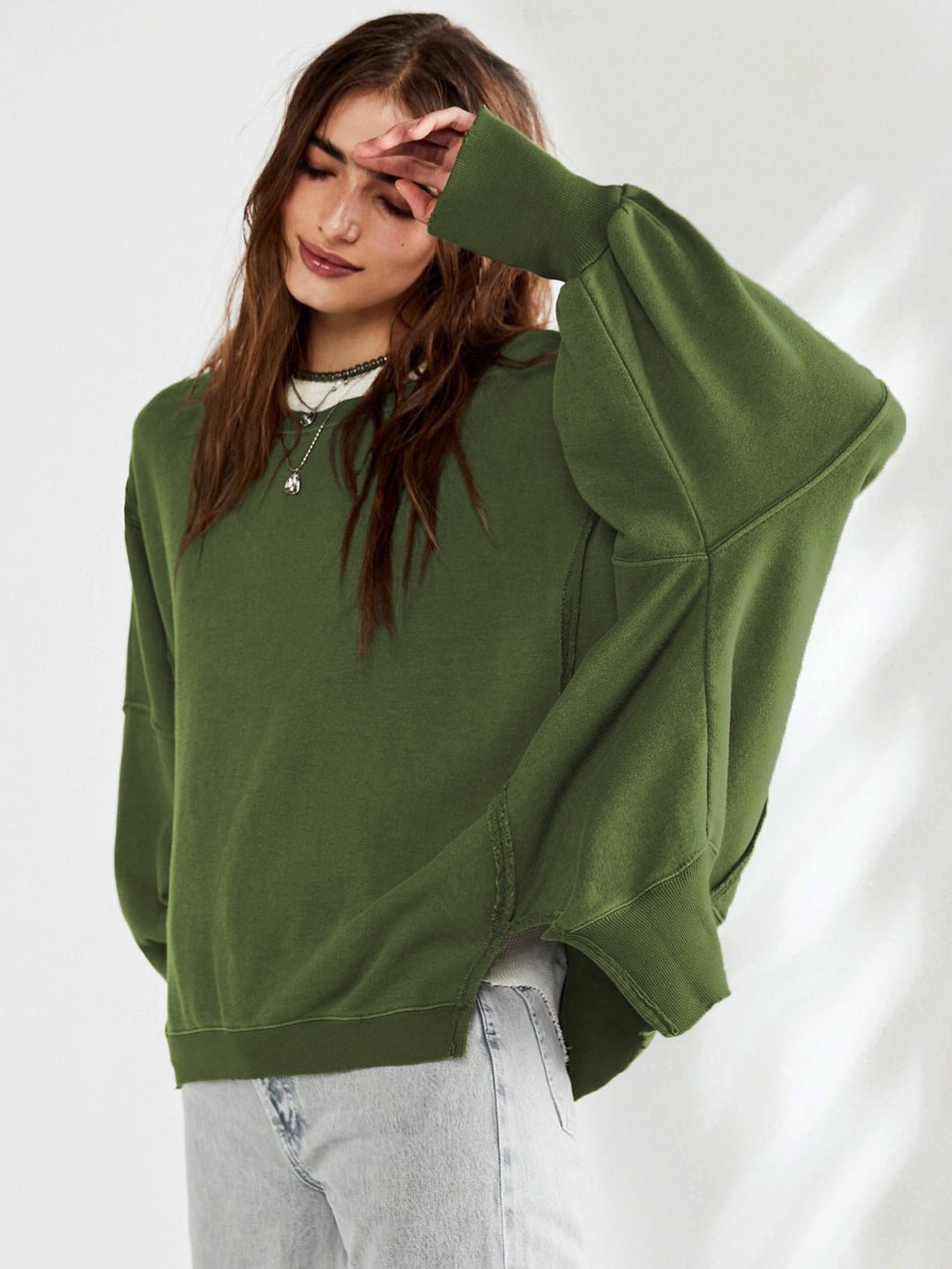 Trendy Round Neck Sweatshirt for Women (Long Sleeve) - Bela Fils BoutiqueBela Fils Boutique