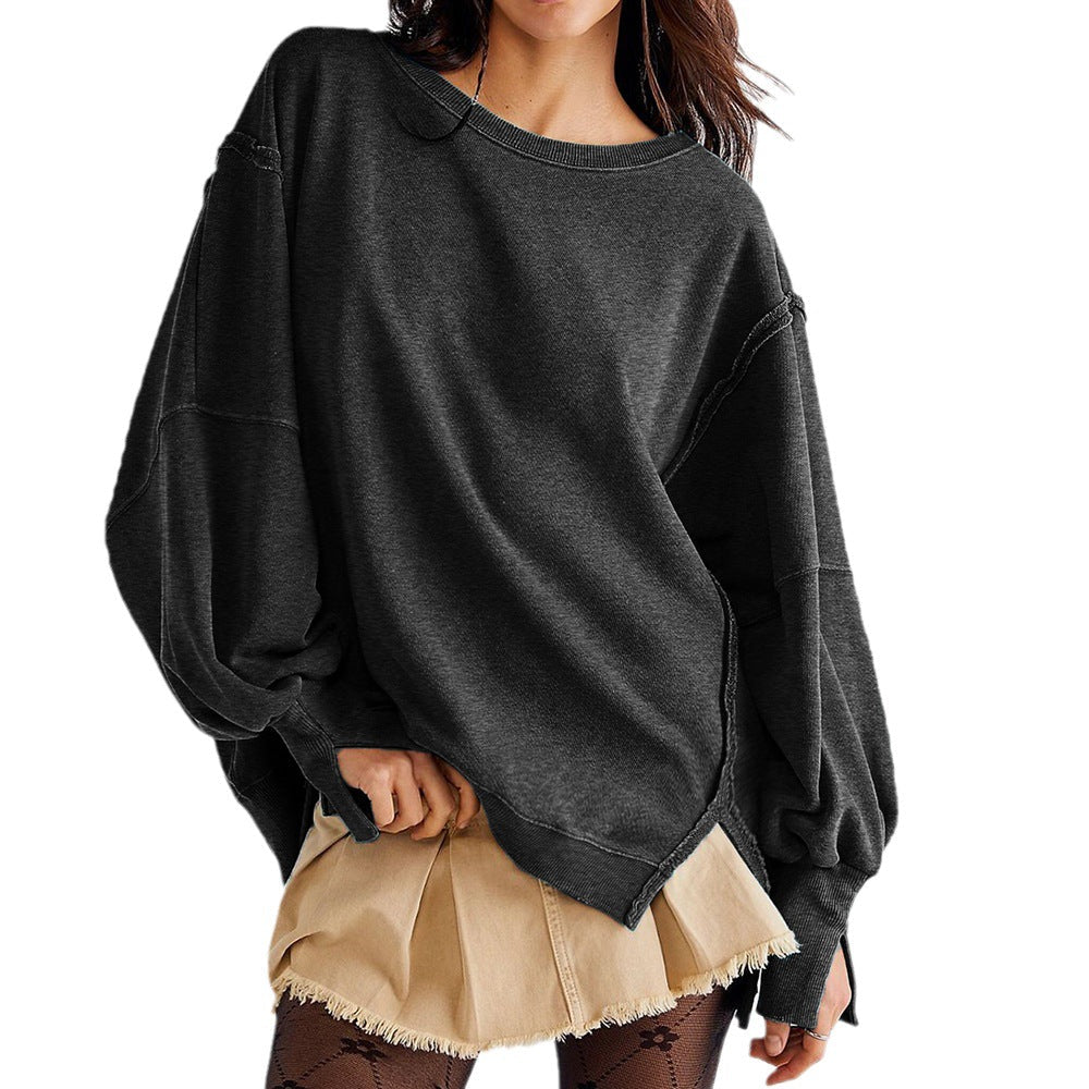 Trendy Round Neck Sweatshirt for Women (Long Sleeve) - Bela Fils BoutiqueBela Fils Boutique