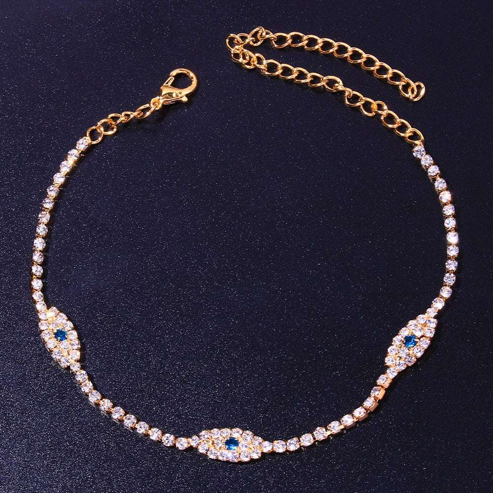Vintage Bule Evil Eye Anklet Bracelet Beach Women Crystal Anklet - Bela Fils BoutiqueBraceletsBela Fils Boutique