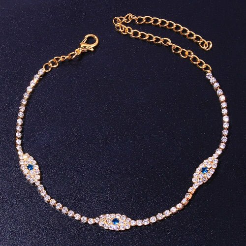 Vintage Bule Evil Eye Anklet Bracelet Beach Women Crystal Anklet - Bela Fils BoutiqueBraceletsBela Fils Boutique
