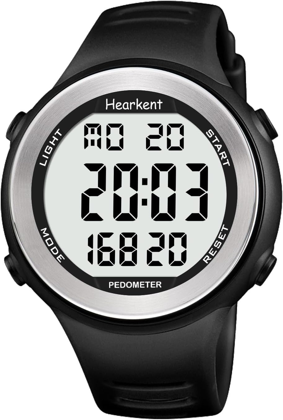 Waterproof Pedometer Watch – No App, Digital Step Counter with Light & Alarm - Bela Fils BoutiqueBela Fils Boutique