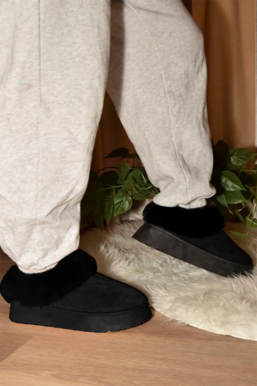 WILD DIVA Faux - Fur Platform Slip On Booties - Bela Fils BoutiqueBela Fils Boutique