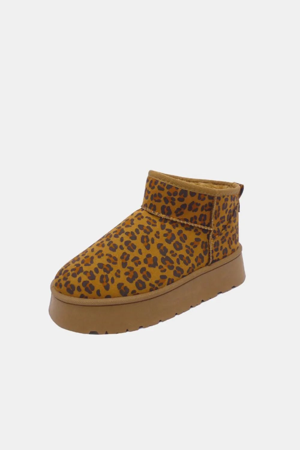 WILD DIVA Leopard Suede Round Toe Platform Booties - Bela Fils BoutiqueBela Fils Boutique