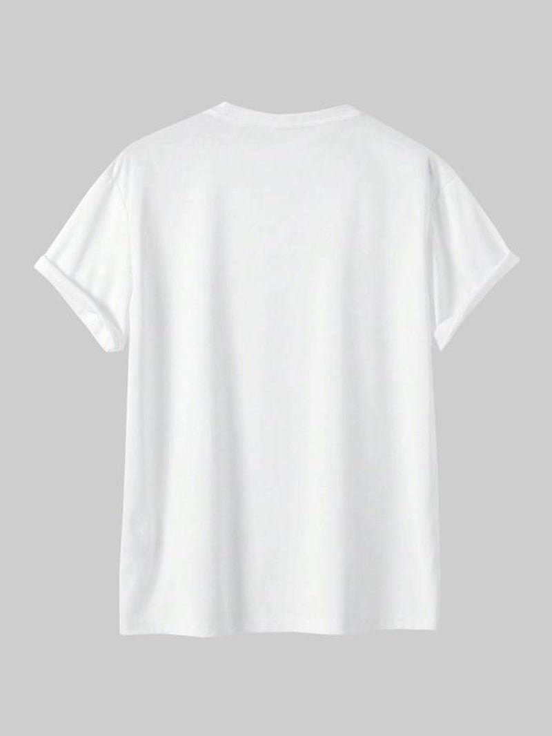 Women'S Floral Print round Neck Tee, Casual Drop Shoulder Short Sleeve T-Shirt, Ladies Summer Clothes, Tops for Women, Clothing - Bela Fils BoutiqueBela Fils Boutique