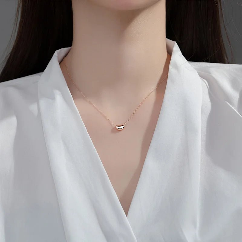 Women'S Necklace 925 Silver Chains Woman on Neck Silver Small Beans Pendant Jewelry for Women Necklace Silver Girl - Bela Fils BoutiqueBela Fils Boutique