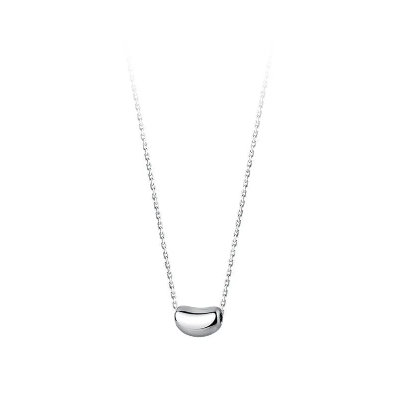 Women'S Necklace 925 Silver Chains Woman on Neck Silver Small Beans Pendant Jewelry for Women Necklace Silver Girl - Bela Fils BoutiqueBela Fils Boutique