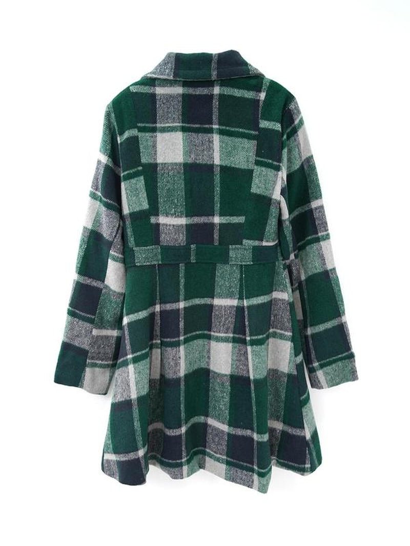 Women'S Solid Color Double Button Lapel Coat, Elegant Fashion Long Sleeve Pocket Design Coat for Daily Outdoor Wear, Women Clothing for Fall & Winter - Bela Fils BoutiqueBela Fils Boutique