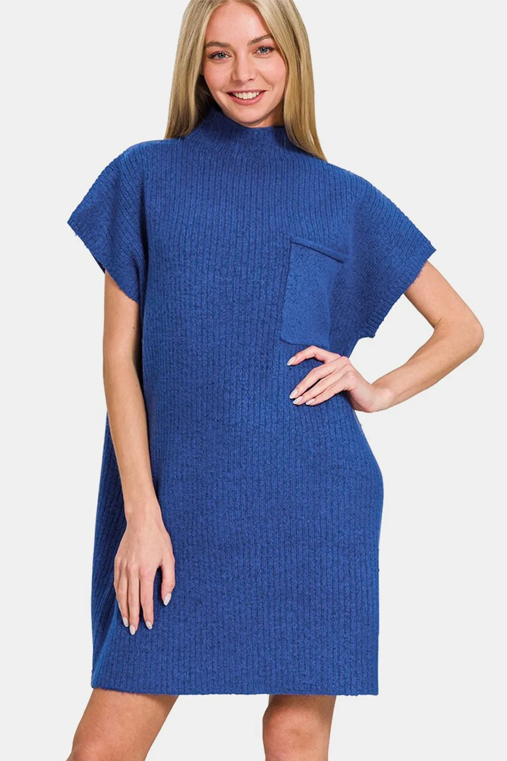 Zenana Short Sleeve Sweater Mini Dress - Bela Fils BoutiqueBela Fils Boutique