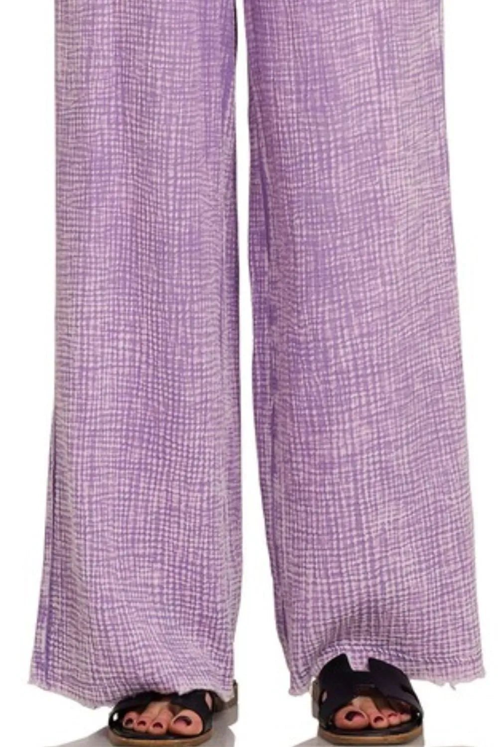 Zenana Washed Double Gauze Elastic Band Waist Pants - Bela Fils BoutiqueBela Fils Boutique